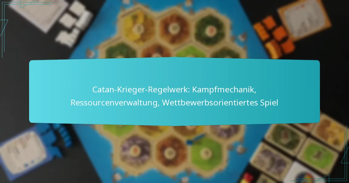 Catan-Krieger-Regelwerk: Kampfmechanik, Ressourcenverwaltung, Wettbewerbsorientiertes Spiel