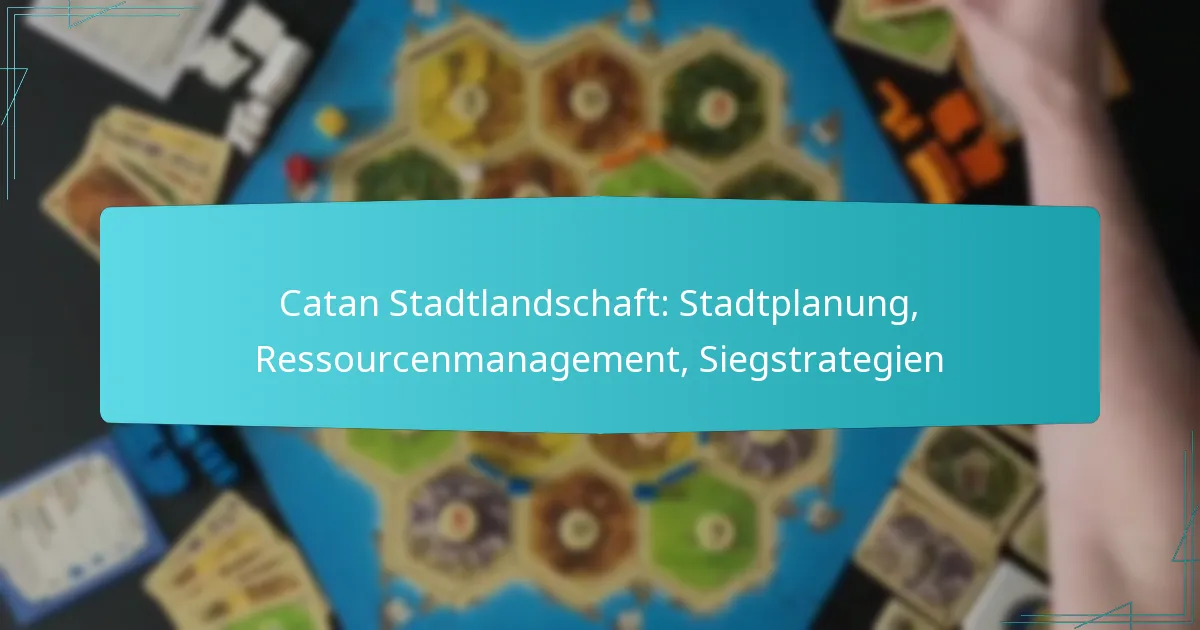 Catan Stadtlandschaft: Stadtplanung, Ressourcenmanagement, Siegstrategien