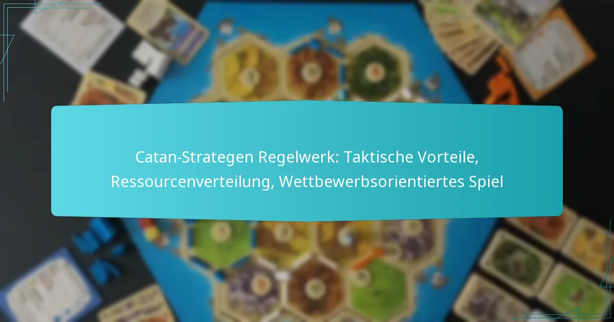Catan-Strategen Regelwerk: Taktische Vorteile, Ressourcenverteilung, Wettbewerbsorientiertes Spiel