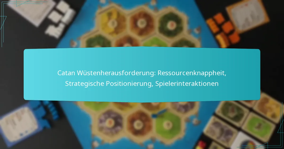 Catan Wüstenherausforderung: Ressourcenknappheit, Strategische Positionierung, Spielerinteraktionen