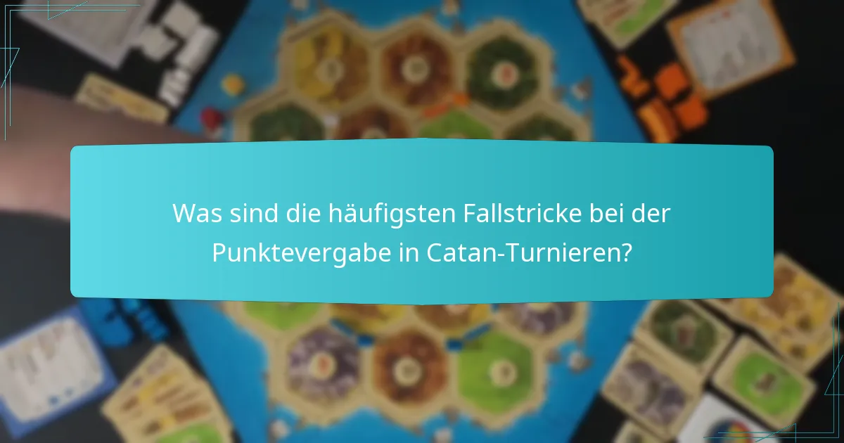 Was sind die häufigsten Fallstricke bei der Punktevergabe in Catan-Turnieren?