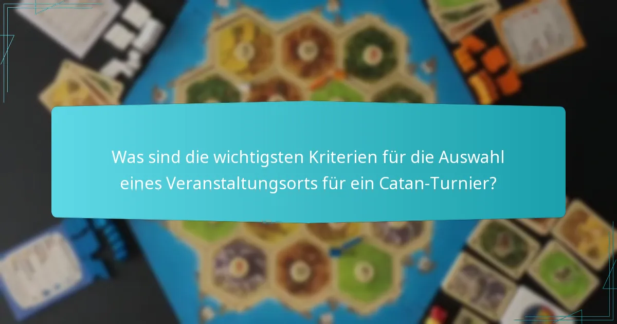 Welche Ausrüstung wird für ein erfolgreiches Catan-Turnier benötigt?