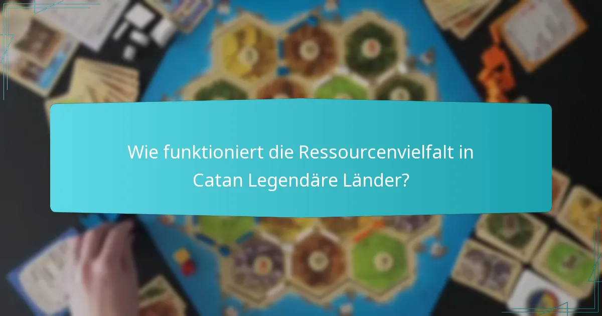 Wie funktioniert die Ressourcenvielfalt in Catan Legendäre Länder?